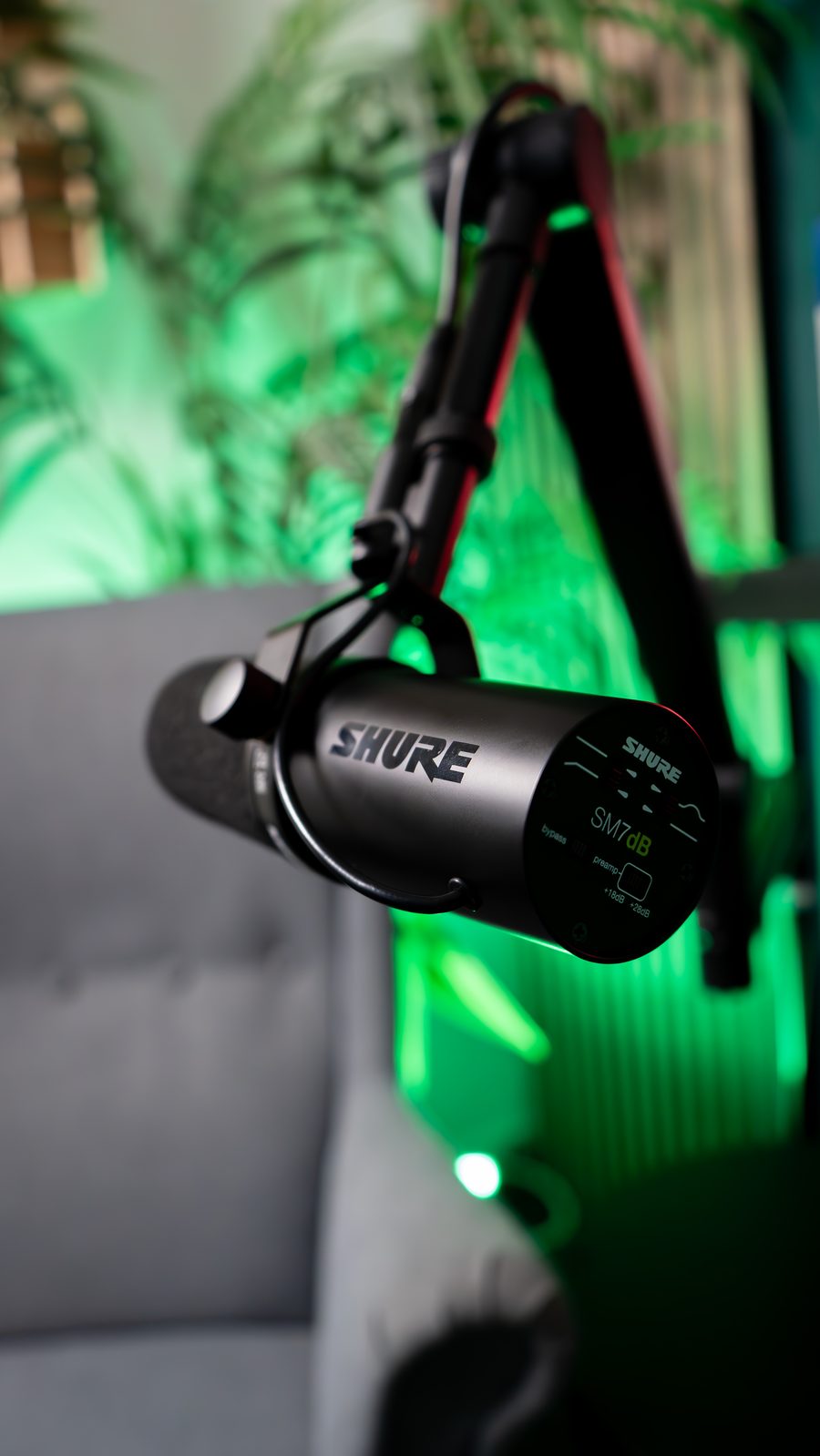 SHURE SM7B Mikrofon im Podcast Studio Bremen